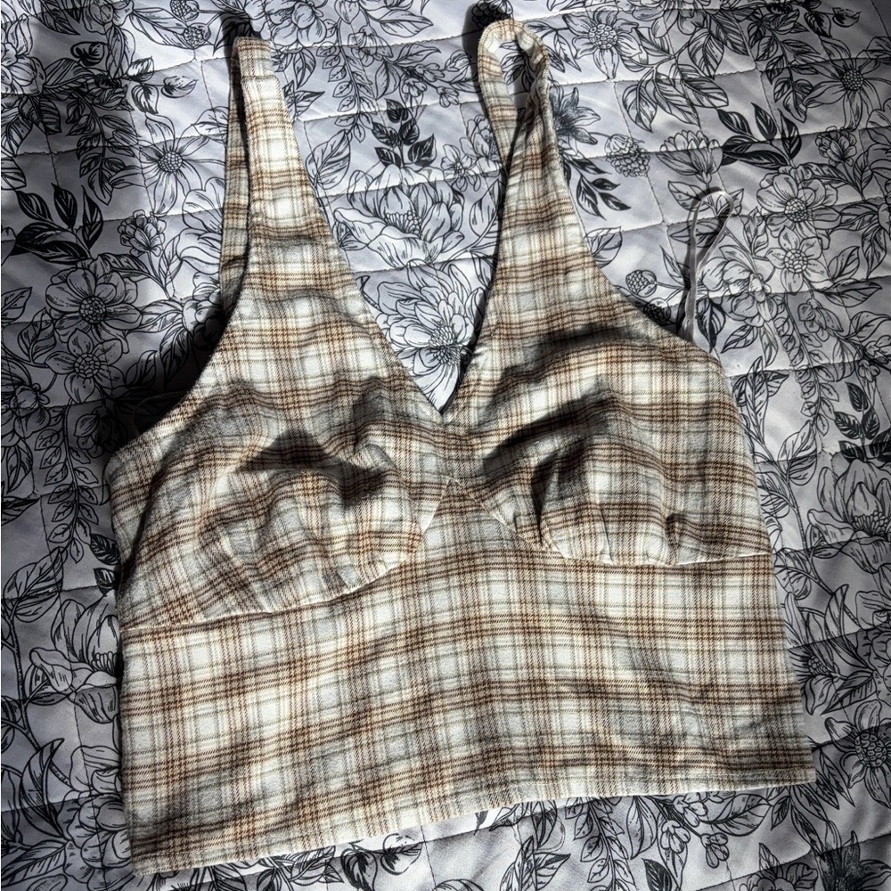 Hollister Plaid Crop Top